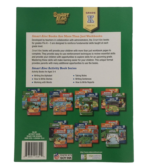Smart Alec Series: ABCs PK and Ready For School K activity books. New - Picture 4 of 4